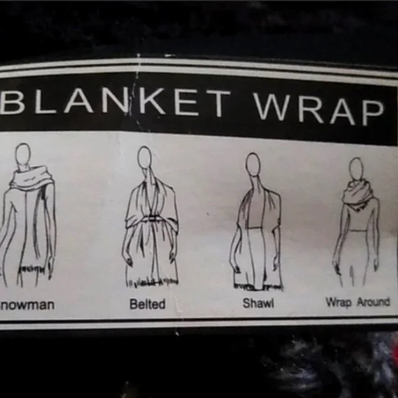 FIORI DI FIRENZE Long wool blanket scarf shawl wrap Italian wool winter luxury - Picture 8 of 8